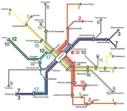 Netzplan Nr. 3: Kappung der oberdischen Strecke am Steintor