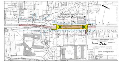 Lageplan Schlägerstraße, B 208/131