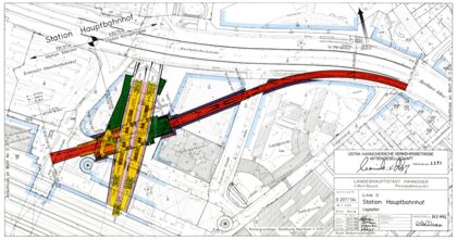 Lageplan Hauptbahnhof (komplett, –2-Ebene), D 207/134