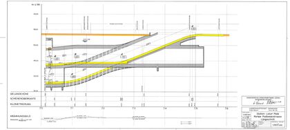 Längsschnitt Lister Platz Rampe Podbielskistraße, A 206/204